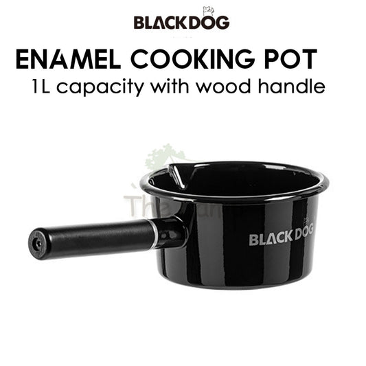 Blackdog Outdoor Enamel Cooking Pot 1L High Temperature Resistant Cook Pan Bowl Plate Cup Kettle BD-YC010