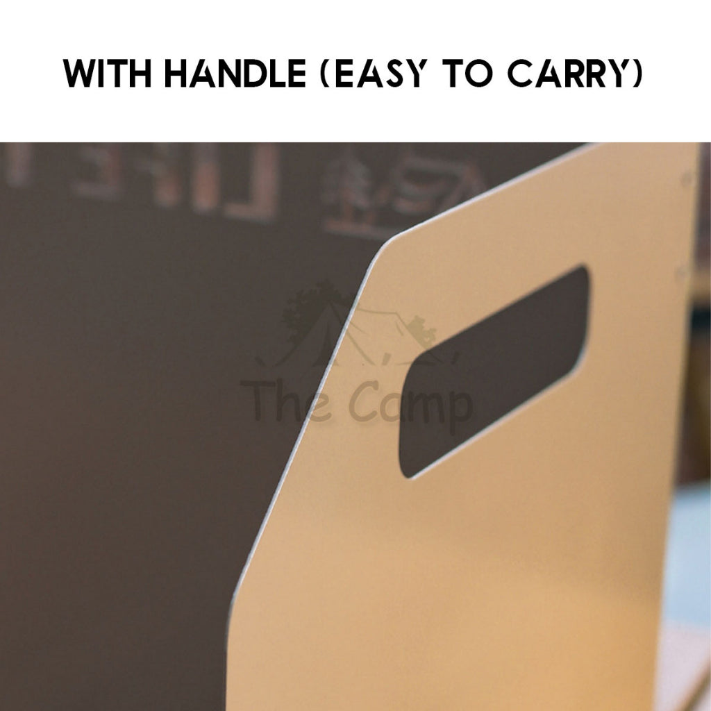 Foldable Outdoor Windshield 3 4 Fold Top Stove Windscreen Wind Sheild Portable Camping Cooking Cookware Pot Grill Pan