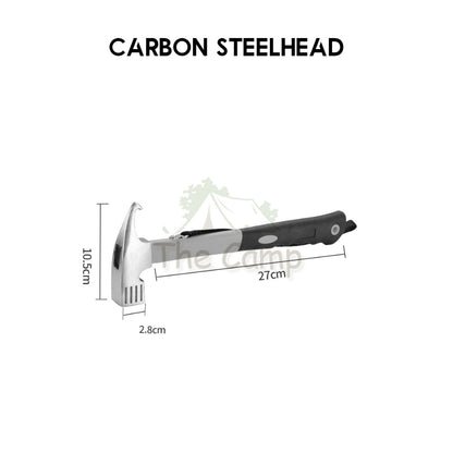Camping Hammer Stainless Steel Copper Aluminium Brass Solid Wood Handle Peg Stake Nail Hammers Multifunction
