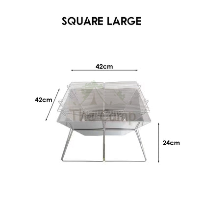 Portable Stainless Steel BBQ Rack Foldable Grill Barbeque Grill Table Camping Picnic