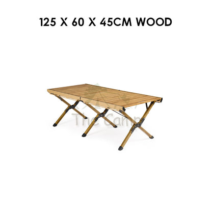 Naturehike Aluminium Egg Roll Table Outdoor Camping BBQ Party Black 120cm Table Portable Foldable CNH22JU043