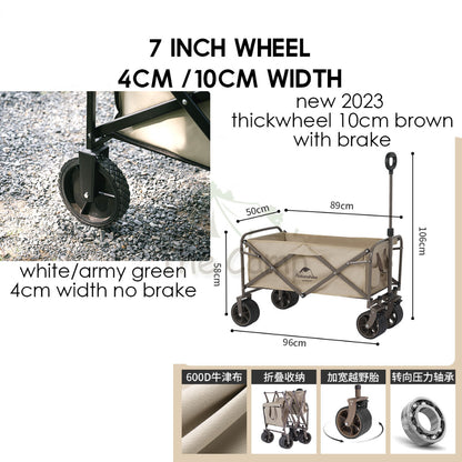 Naturehike Camping Portable Trolley Wagon 105L Litre Fast Easy Folding Cart Outdoor Gear NH19PJ001