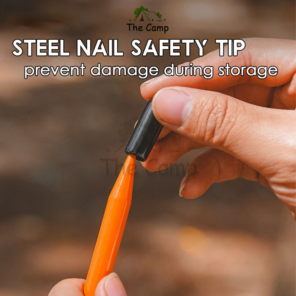 Camping Tent Nail Peg Protective Tip Cover Sleeve Rubber for Steel Nail Bag