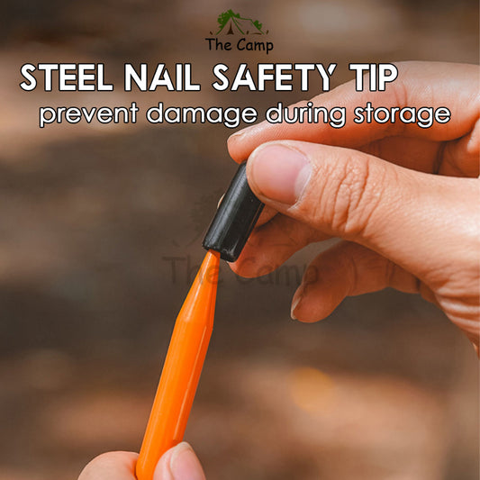 Camping Tent Nail Peg Protective Tip Cover Sleeve Rubber for Steel Nail Bag