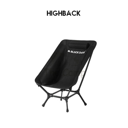 Blackdog Adjustable Angle Moon Chair Foldable Folding Camping Outdoor Tent Table Flysheet Black CBD2300JJ024