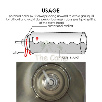 Butane Gas Cartridge Anti Roll Clip Camping Gas Bottle Outdoor Gas Adaptor Torch Gas Tin Gas Steamboat Gas Refill