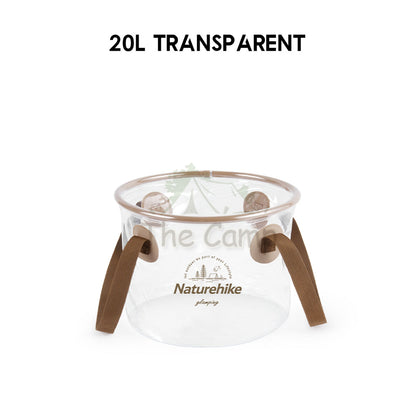 Naturehike Camping Foldable Bucket Portable Waterproof Round 10L 20L Water Transparent Container CNK2350CF010