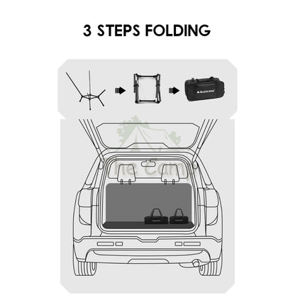 Blackdog Adjustable Angle Moon Chair Foldable Folding Camping Outdoor Tent Table Flysheet Black CBD2300JJ024