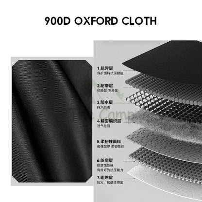 Blackdog Adjustable Angle Moon Chair Foldable Folding Camping Outdoor Tent Table Flysheet Black CBD2300JJ024
