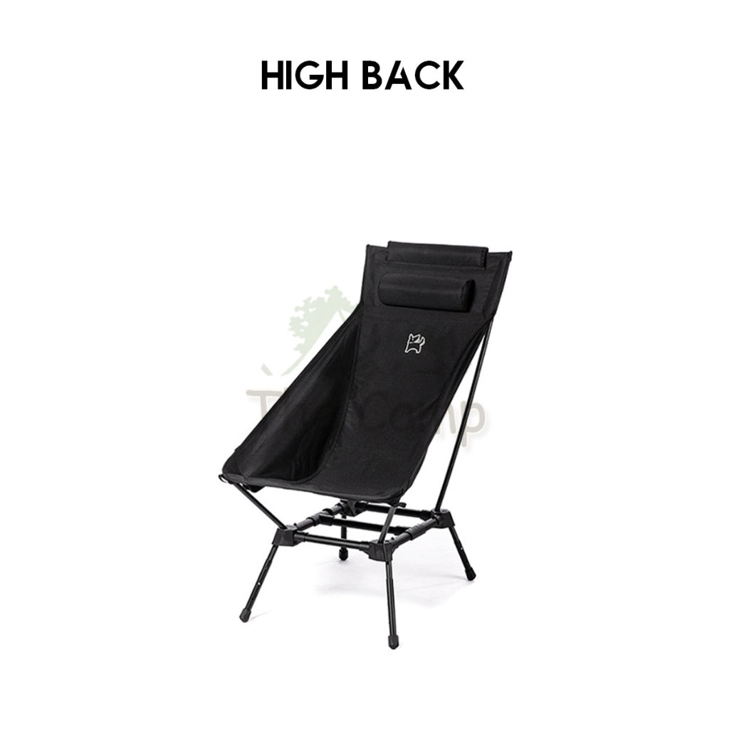 Blackdog Adjustable Height Moon Chair Foldable Folding Camping Outdoor Tent Table Flysheet Black BD-YLY003 BD-YLY002