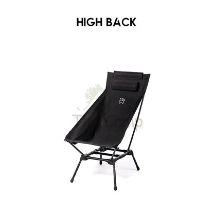 Blackdog Adjustable Height Moon Chair Foldable Folding Camping Outdoor Tent Table Flysheet Black BD-YLY003 BD-YLY002