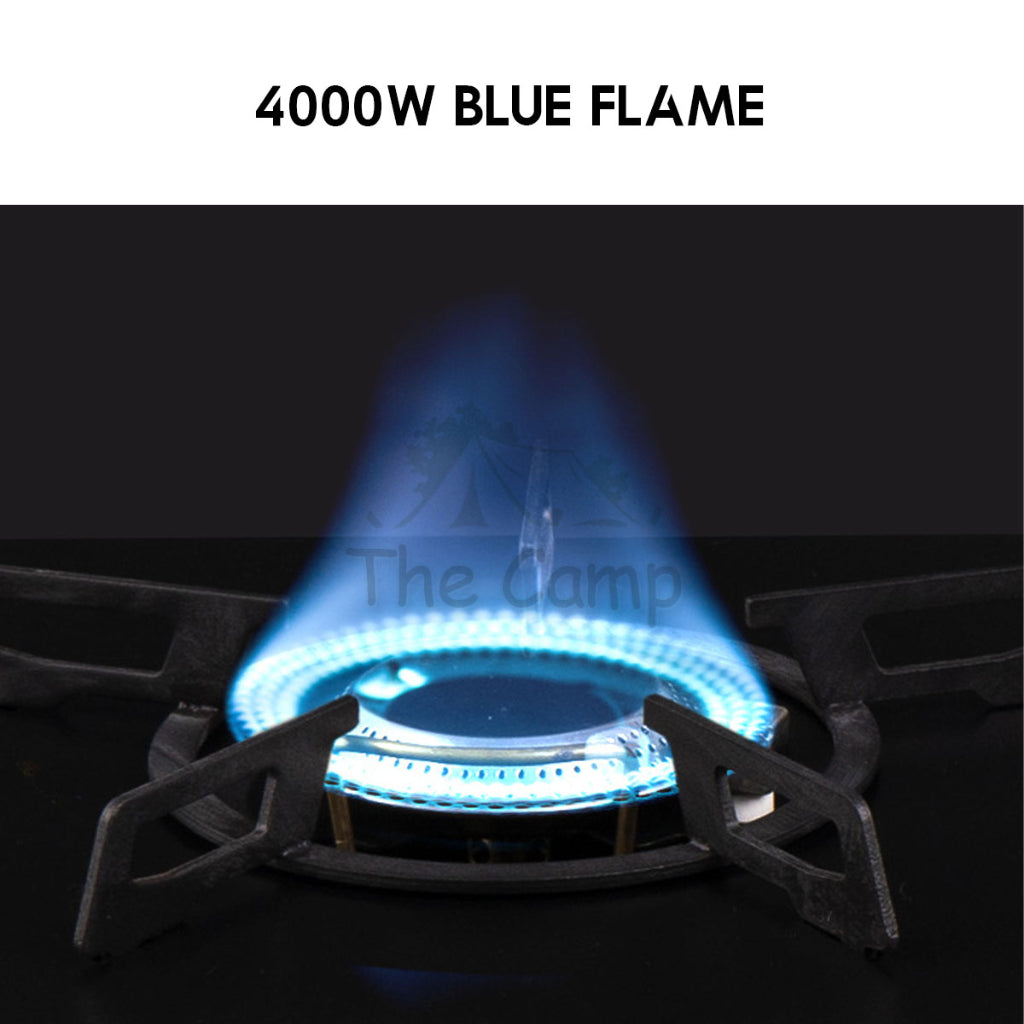 IGT Stove Matt Black 4000W Stainless Steel Copper Camping Outdoor Cooking Portable Gas Stove Folding Burner