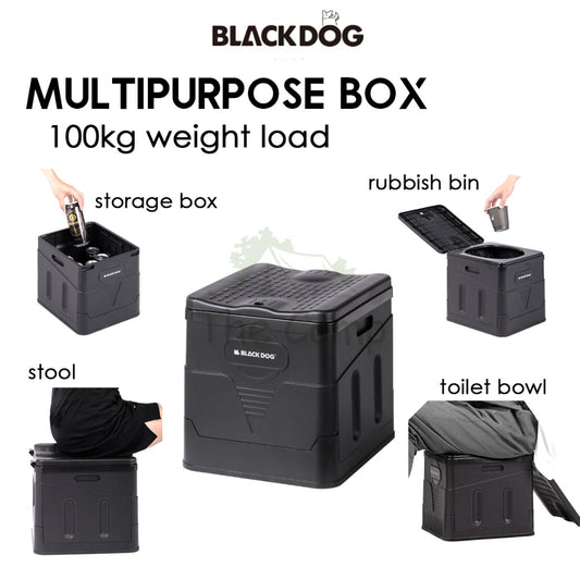 Blackdog Multipurpose Box Camping Folding Portable Toilet Stool Rubbish Bin Storage Box Garbage BD-SN23003