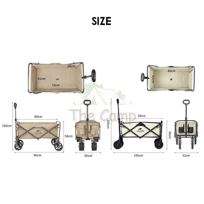Naturehike Camping Portable Trolley Wagon 105L Litre Fast Easy Folding Cart Outdoor Gear NH19PJ001