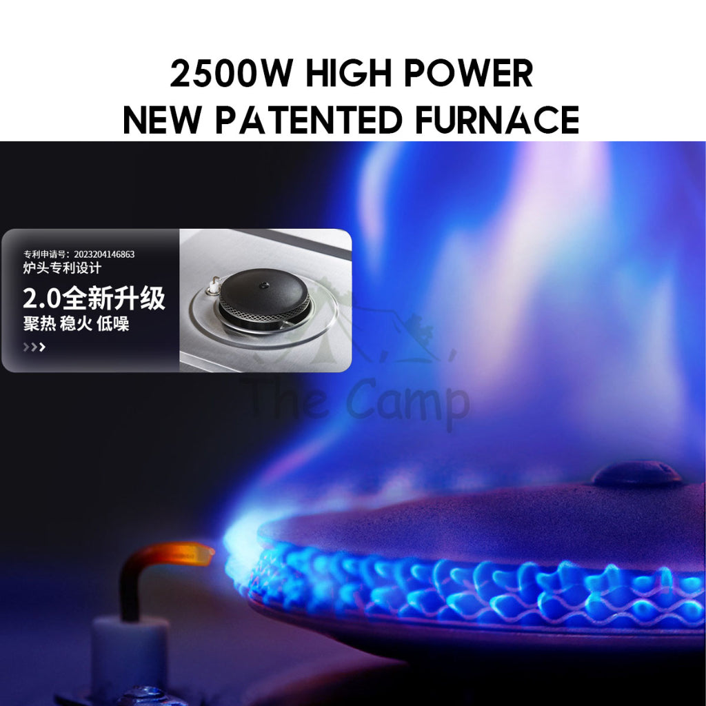 Naturehike Portable Suitcase Double Head Furnace Gas Stove Foldable 2500W Outdoor Camping Folding Burner BBQ CNH22CJ046