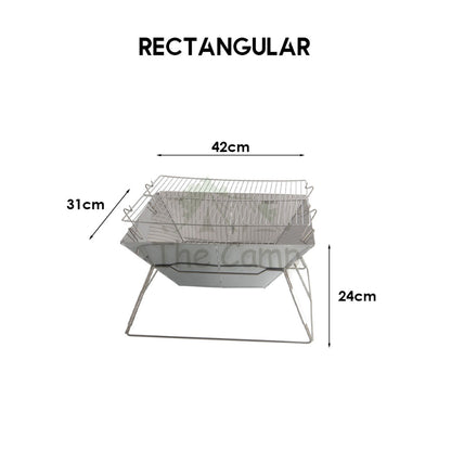 Portable Stainless Steel BBQ Rack Foldable Grill Barbeque Grill Table Camping Picnic