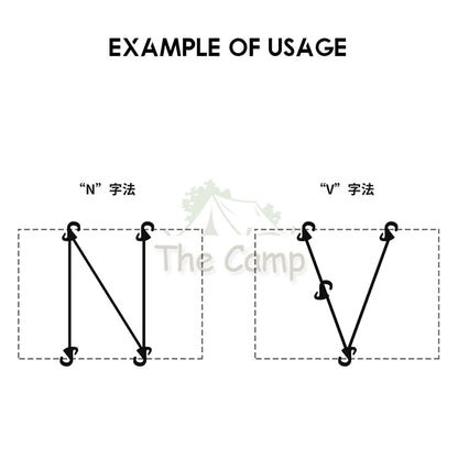 Multipurpose Wagon Elastic Rope Spring With 4 Movable Hook Luggage Strap Trolly Accessories Tali Ikat Wagon