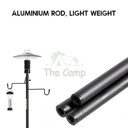 Blackdog Light Stand Double Hook Lamp Pole Aluminum Camping Light Optional Bracket Hexagonal Tray Shelf BD-DJ001