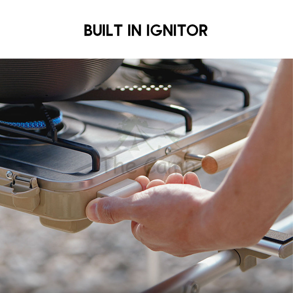 Naturehike Portable Suitcase Double Head Furnace Gas Stove Foldable 2500W Outdoor Camping Folding Burner BBQ CNH22CJ046