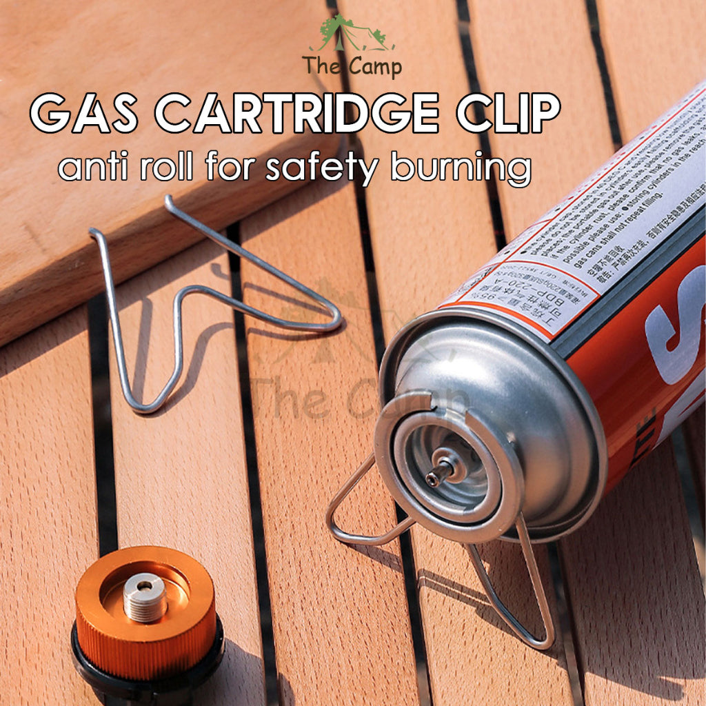 Gas Refill /Bottle Adapter Transfer Nozzle Lighter Adaptor for Outdoor Camping Stove Butane Canister Anti Roll Clip