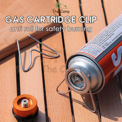 Gas Refill /Bottle Adapter Transfer Nozzle Lighter Adaptor for Outdoor Camping Stove Butane Canister Anti Roll Clip