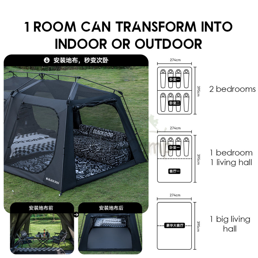 Blackdog V2 Luxury Automatic Tent 3.0 Cinema 2 Room 4 Hall Villa Projector Screen Auto Vicore Village 13 CBD2300ZP012