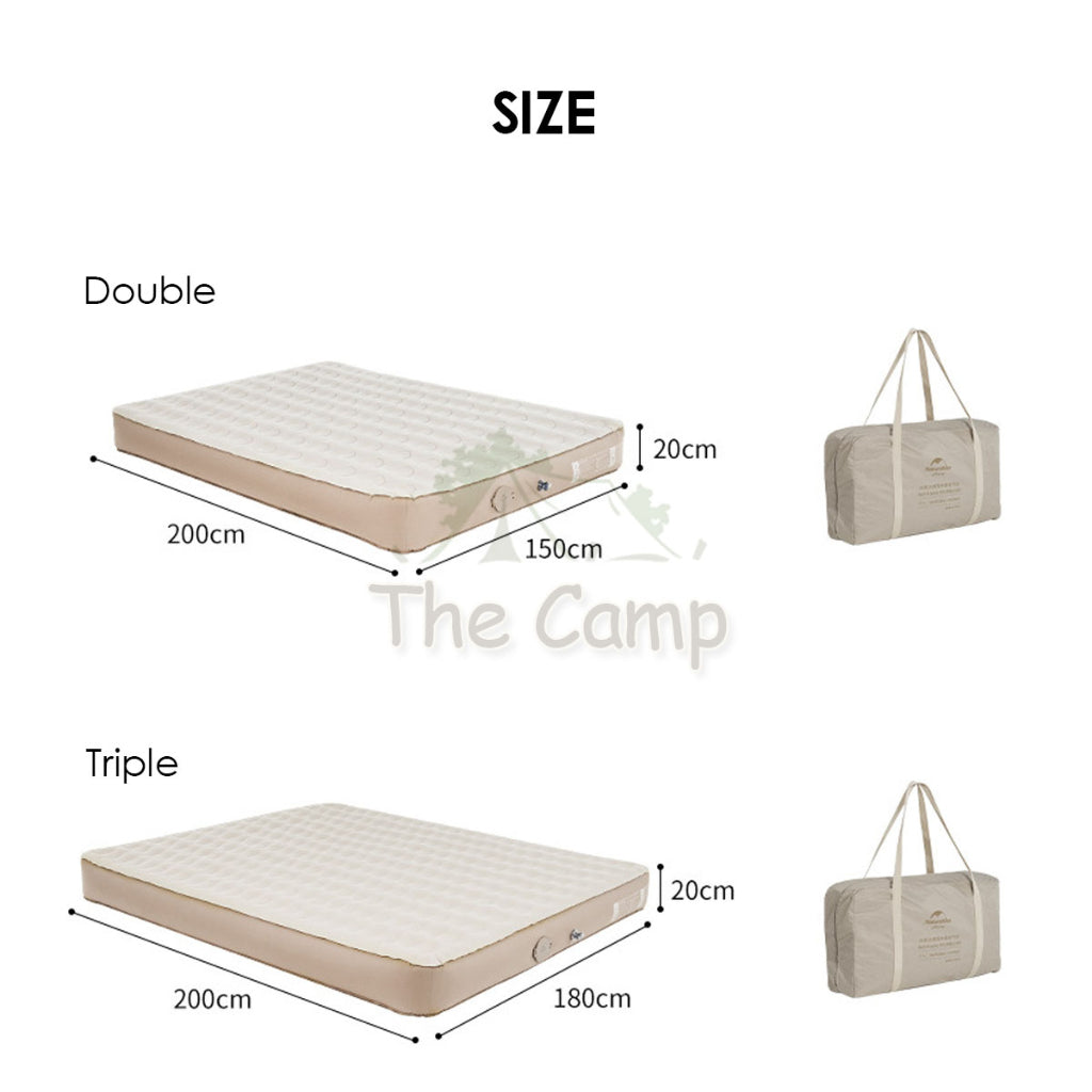 Naturehike Inflation Double Triple Camping Air Bed 20cm with Pump Mattress Inflatable Outdoor Mattress CNH22DZ024