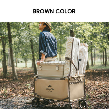 Naturehike TC07 Wagon Cart with Shade Roof 149L Camping Trolley Fast Easy Folding Table Top CNH22JU014