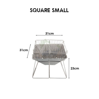 Portable Stainless Steel BBQ Rack Foldable Grill Barbeque Grill Table Camping Picnic