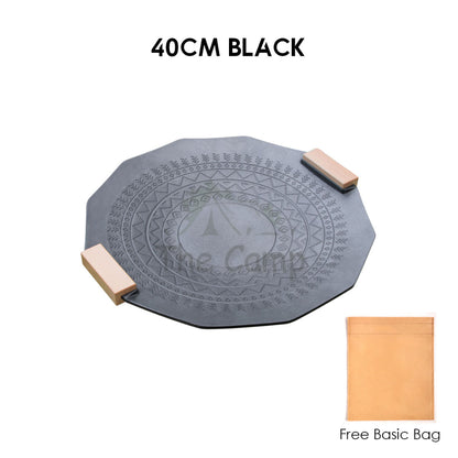 Non Stick Korean Grill Pan Korea BBQ Pan Maifan Stone Coating Coated 35cm 40cm Camping Cooking Stove Bag Go Peak GoPeak
