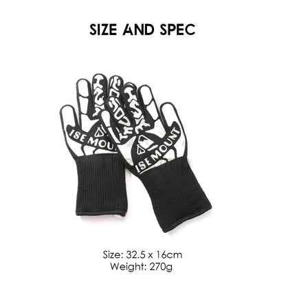 Fire Resistant Glove Outdoor Camping Flame Retardant Heat Insulation BBQ Oven Anti Scald Tent Flysheet