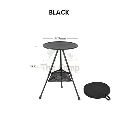 Adjustable Height Camping Small Round Table Picnic Aluminium Alloy ABS Stool Chair Tent Flysheet Tarp Pole Nail Peg Rope