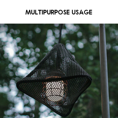 Outdoor Camping Triangle Mesh Bag Hanging Drying Net Food Tableware Light PVC Net Snack Fruit Basket