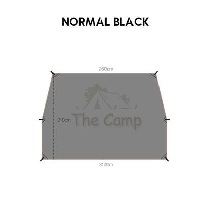 Vidalido Horizon Tunnel Tent Groundsheet Ground Sheet Camping Double Layer Waterproof UV Proof Black Coated Coating