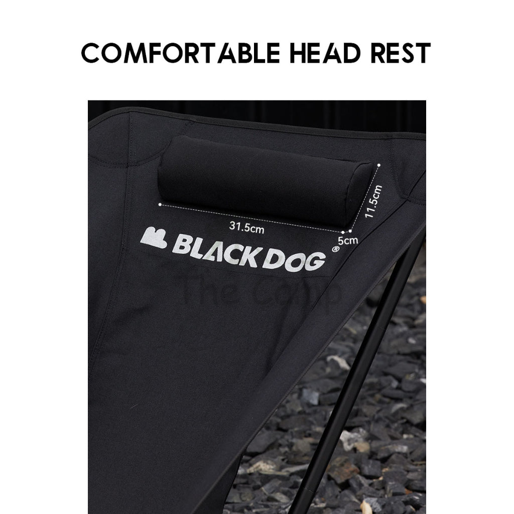 Blackdog Adjustable Angle Moon Chair Foldable Folding Camping Outdoor Tent Table Flysheet Black CBD2300JJ024