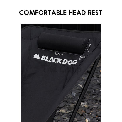 Blackdog Adjustable Angle Moon Chair Foldable Folding Camping Outdoor Tent Table Flysheet Black CBD2300JJ024
