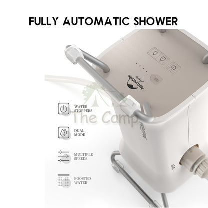 Naturehike 2 In 1 Portable Camping Shower Pump Ultralight Electronic Bath Shower Car Wash Waterproof NH20SJ018