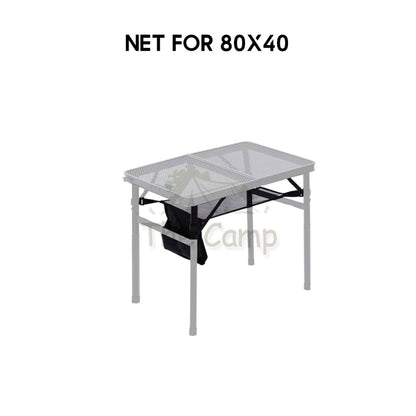 Outdoor Camping Mesh Table Under Table Net Storage Bag Foldable Suitcase Size Portable Lightweight Black Iron Mesh Rack