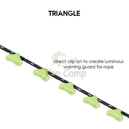 Camping Glow In The Dark Rope Tensioner String Guard Luminous Fluorescent Hanging Warning Safety Light Peg Nail Tent