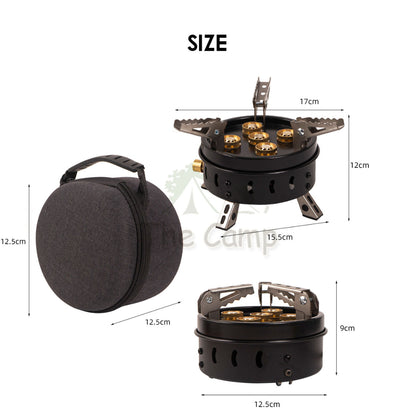 5 Head Burner Gas Stove Stainless Steel 11000W 11KW Portable Outdoor Camping Folding Burner Cooking Pan BBQ Grill