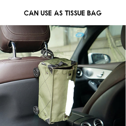Wagon Style Storage Bag Tissue Box for Decorative Camping Outdoor Hanging Car Holder
