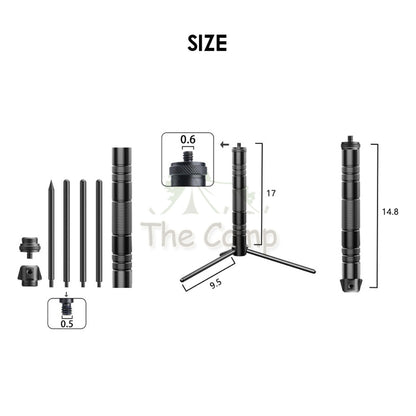 Aluminium Alloy Tripod for Lamp Light LED Outdoor Camping Compact Tactical Camera Lantern Lighthouse Blackdog Goal Zero