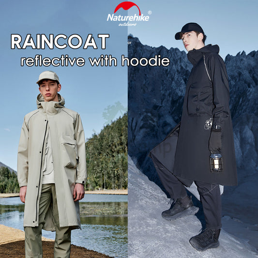 Naturehike Reflective Raincoat Outdoor Camping Rain Coat CNH23RG002