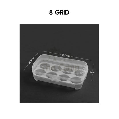 Portable Egg Storage Box Stackable Outdoor Camping Heavy duty 4 6 8 15 Grid Eggs Case Tray Holder Container Kotak Telur