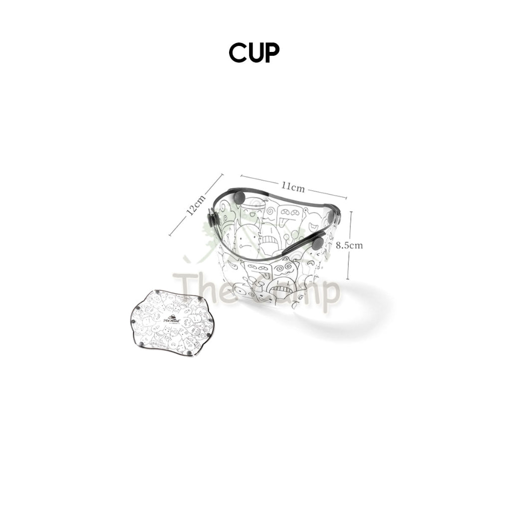 Foldable PP Tableware Folding Cup Bowl Plate Coffee Dripper Spork Cutting Outdoor Camping Foodgrade Cookware Utensils