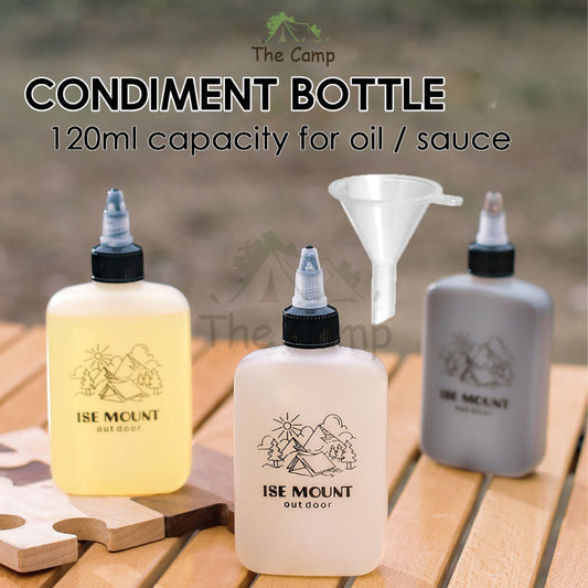 Outdoor Condiment Bottle Oil Funnel Corong Minyak Seasoning Soy Sauce Container Outdoor Camping BBQ Picnic Travel