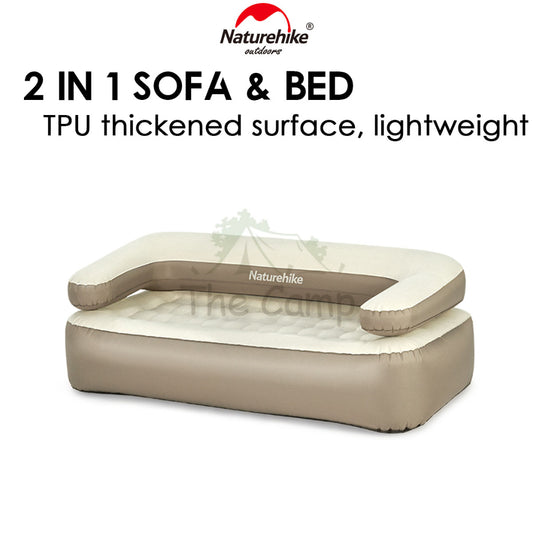 Naturehike 2 In 1 Inflatable Sofa & Bed TPU Outdoor Camping Portable 35CM Thickened Double Single Bed Mattress NH22FCD06