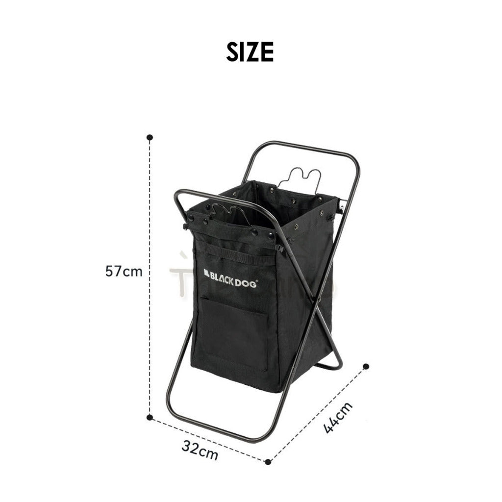 Blackdog Multipurpose Storage Rack Outdoor Camping Folding Aluminium Laundry Basket Bag Trash Garbage Bin CBD2300SN013