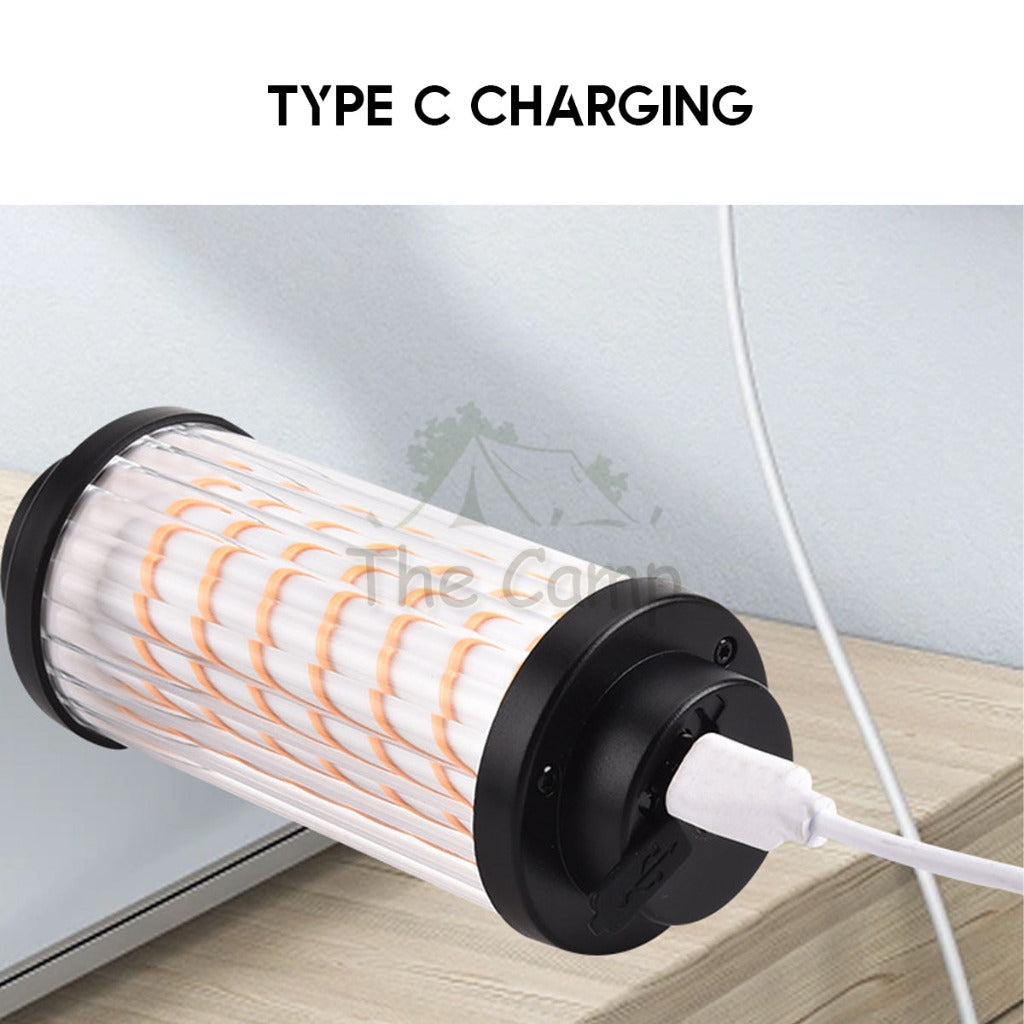 L03 Spiral Torch Light Camping Outdoor Hanging LED Lantern White Laser Atmosphere Lamp Hiking Breathing High Brightness