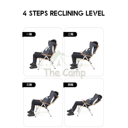 Mobi Garden Recliner Chair High Back Aluminum Alloy Adjustable Armrest Outdoor Camping Moon Chair Kermit NX22665047